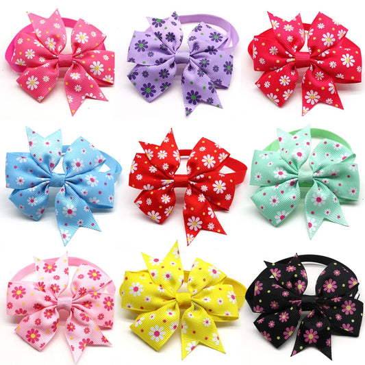 50/100pcs Spring. Cat Bow Tie Small Dog Bowties. Dog Grooming.