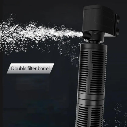 3 in 1 Mini Aquarium Filter. Silent Aquarium Water Purifier. Waterproof Aquarium Air Pump. Submersible Water Purifier for Fish Tank
