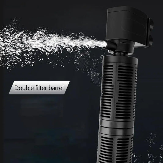 3 in 1 Mini Aquarium Filter. Silent Aquarium Water Purifier. Waterproof Aquarium Air Pump. Submersible Water Purifier for Fish Tank
