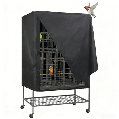 Oxford Cloth Bird Cage Cover - Light-Blocking, Ventilated, Waterproof & Dustproof, Night Pet Bird Cage Protective Cover