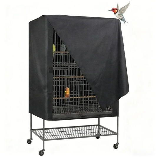 Oxford Cloth Bird Cage Cover - Light-Blocking, Ventilated, Waterproof & Dustproof, Night Pet Bird Cage Protective Cover