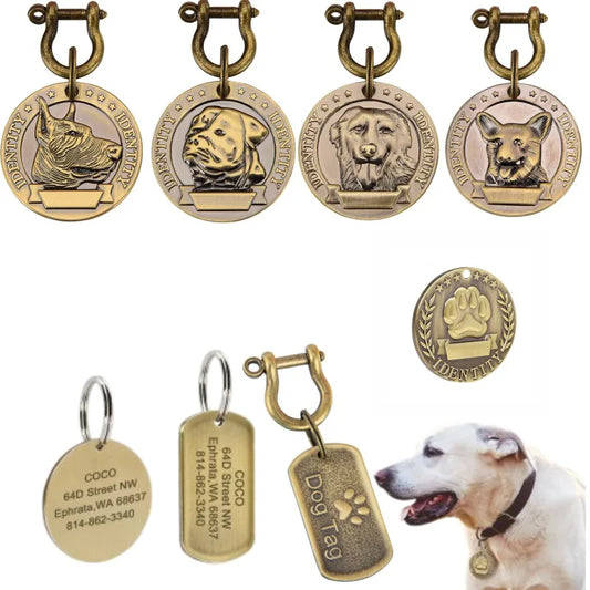 Personalized Address Tags For Dogs. Id Tags.  Free Engraved Custom Dog/Cat Name Tag. Pet Id Anti-lost Nameplate