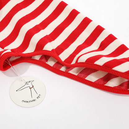Pet Casual Red Striped Clothing. New Italian Greyhound Spring Summer Dog Clothes.
