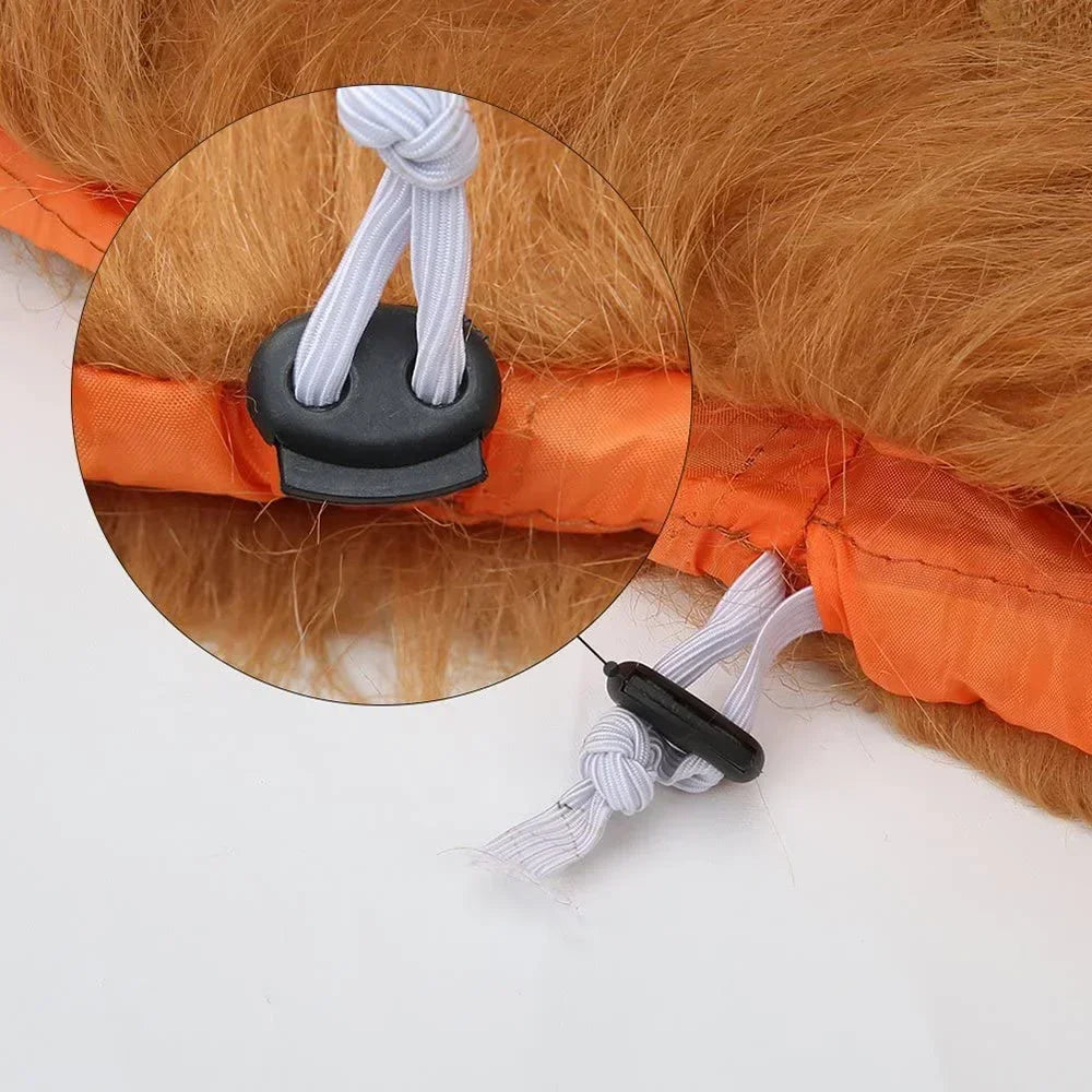 1pc Cute Pet Dog Cosplay Clothes. Lion Mane For Dogs. Costumes, Realistic Lion Wig For Medium to Large Dogs With Ears.