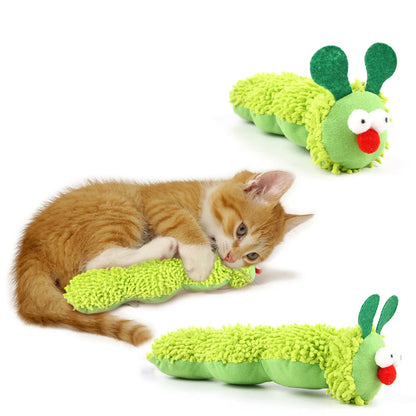 Cat Chew Toys. Caterpillar Catnip Molar Toy. Silvervine Cat Teaser. Interaction Toy. Clean Mouth Kitten Toy.