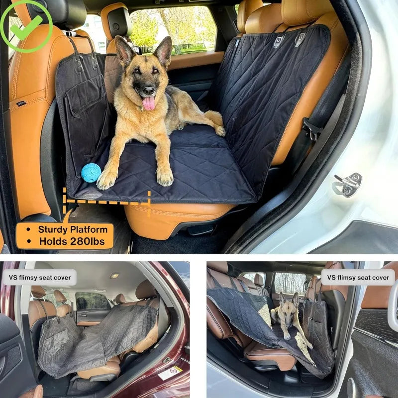 Dog Car Seat Cover. Waterproof Pet Car Seat Cover for Back Row Seat. Dog Pad Hammock. Vehicle Rear Cover Cushion for Dogs Safety. Pad Nonslip