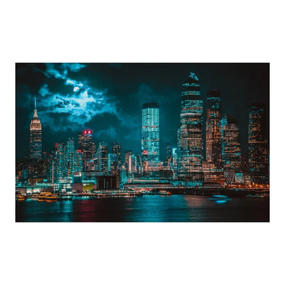 3D City Night Scene  Aquarium Background Poster. PVC Adhesive Sticker Fish Tank Underwater World Backdrop
