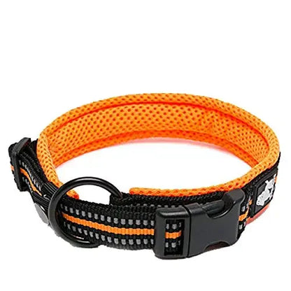 Truelove Pet Dog Collar Nylon Adjustable Webbing Padded, Reflective, Durable, Heavy Duty