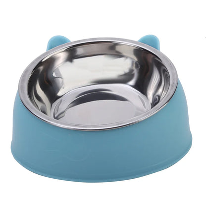 1/2/5pcs Cat Bowl. Creative Inclined Kitten Puppy Food Feeding Bowls. Stainless Steel Pet Dogs/Cats Feeders