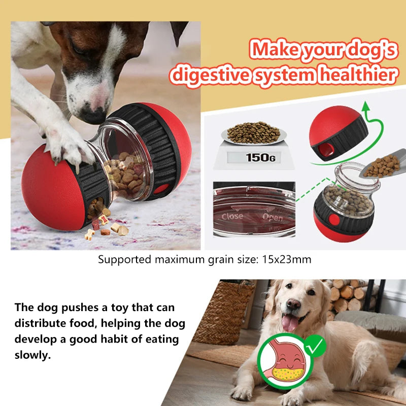 Lenovo Pet Supplies. Slow-Feed Rolling Food-Dispensing Ball for Dog. Training Plastic Pet Toys Promoting Fun and Healthy Eating