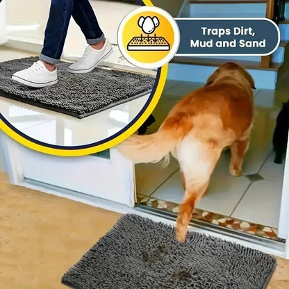 Dog Doormats for Muddy Paws. Absorbent, Non-slip, Washable Mat Anti-slip, Quick-drying Microfiber Mud Mat Pet Accessories
