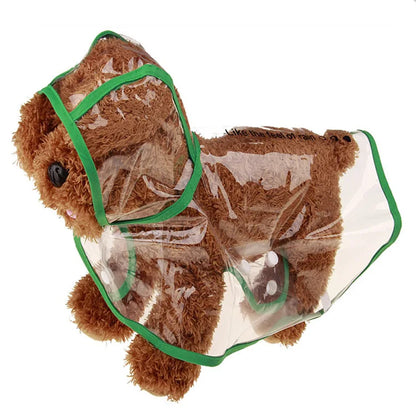 Dog Raincoat. Waterproof, New Transparent Plastic Fashion Poncho, Personalized Color Edge.