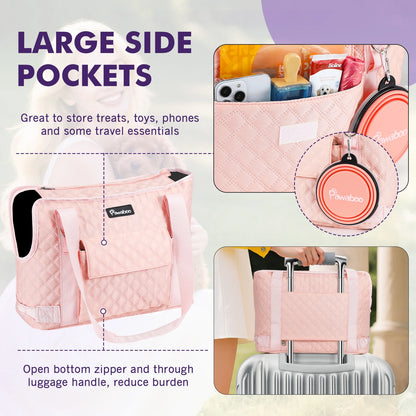 Pawaboo Dog Purse. Carrier for Small Dogs with Pocket. Lightweight Dogs and Puppies. Tote Bag Carrier. Dog Carriers. Soft Sided