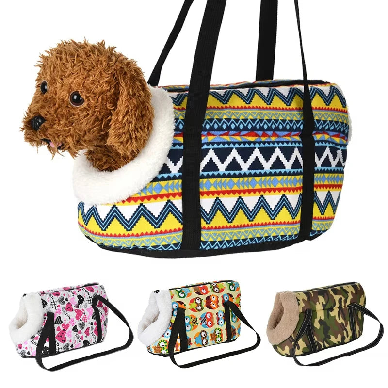 Classic Pet Carrier For Small Dogs. Cozy, Soft Puppy/Cat/Dog Bags. Backpack, Outdoor Travel Pet Sling Bag.