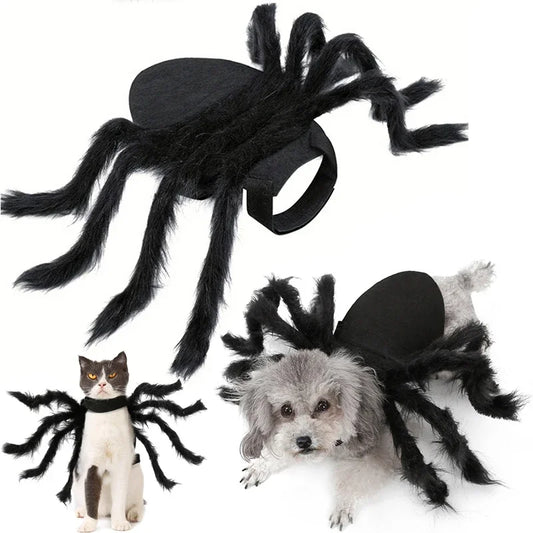 Funny Halloween Dog or Cat Clothes. Pet Cats or Dogs Cosplay Spider Costume. Halloween Party Costumes for Small and Medium Dogs/ Cats