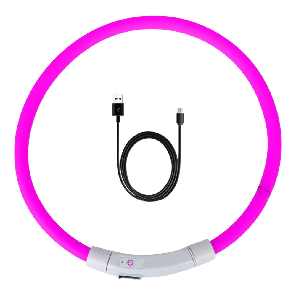 Dog Loss Prevention Led/Usb Dog Collar. Pet Accessories. Night Safety, Flashing Glow  Collar. Night Luminous Charge Collar
