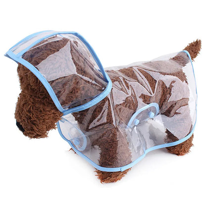 Dog Raincoat. Waterproof, New Transparent Plastic Fashion Poncho, Personalized Color Edge.