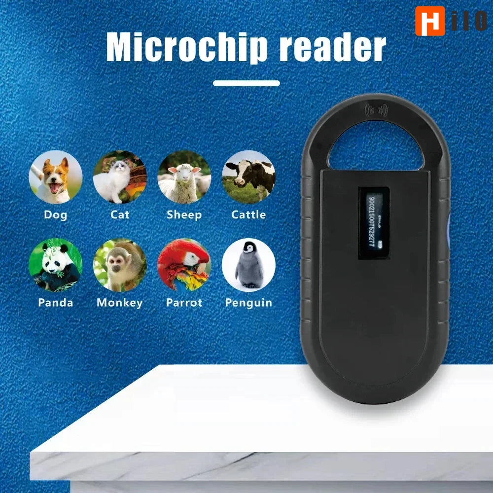 Hilo Handheld Pet ID Scanner. FDX-B Pet Scanner ISO11784/5 134.2Khz Chip Transponder. Animal ID USB Dog Cat Horse Microchip Reader