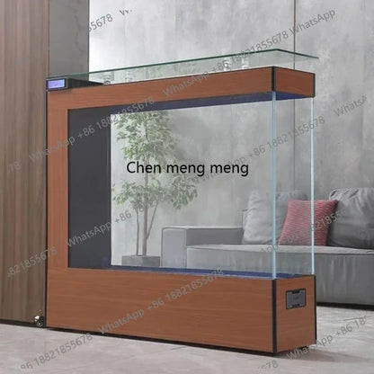 CC 45 Super White Glass Light. Luxury Fish Tank. Living Room. Large Rectangular