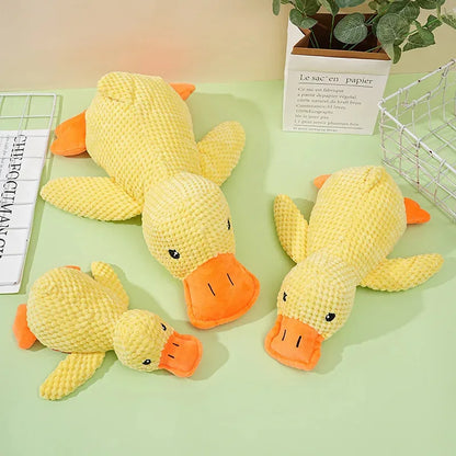 Pet Plush Toy. Calming Duck Companion. Sleeping Duck Toys. Chew Toy. Durable, Squeaky for Puppy Pet Teeth Cleaning, Chew Pet Toy