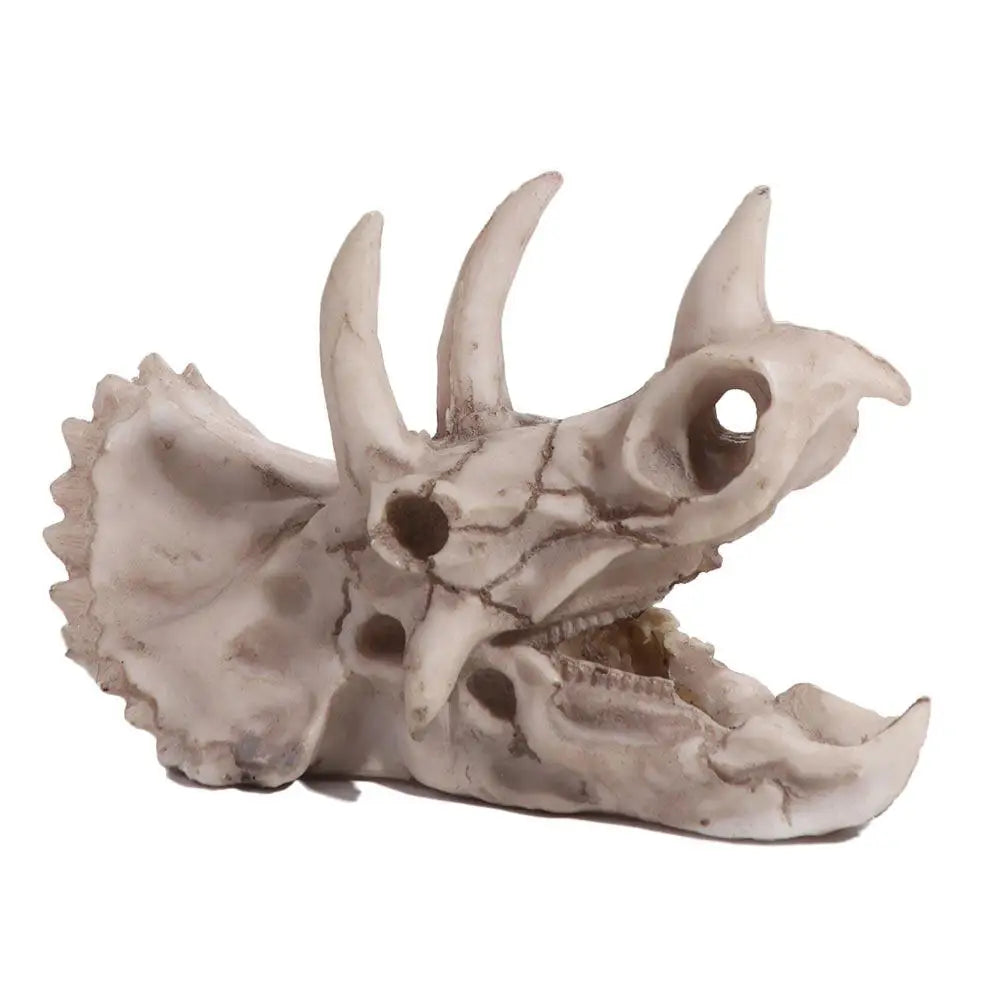 Animal Skull Fish Tank Dinosaur Ornaments. Aquarium Rhinoceros Bone Decoration. Crocodile, Jellyfish, Carp, Turtle