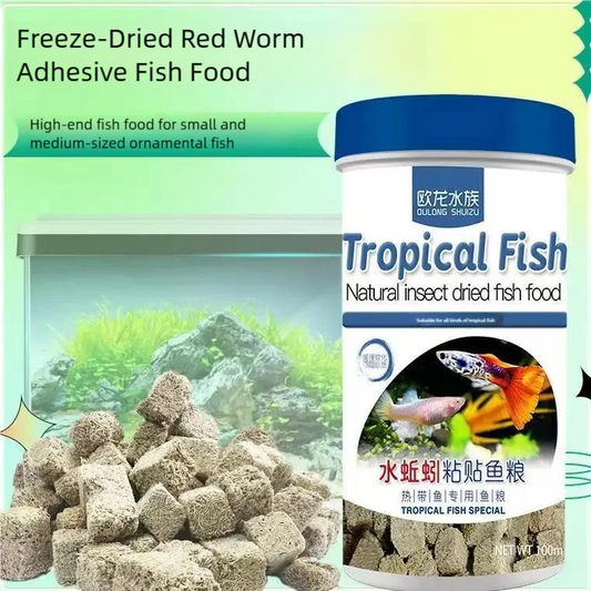 Freeze-dried Red Nematode Ornamental Fish Feed. Pure Natural Water Earthworm Paste Fish Food