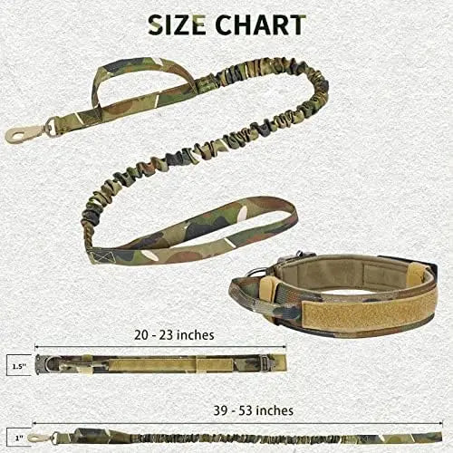 Tactical Dog Collar Set with USA Flag & Military Design