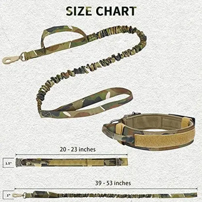 Tactical Dog Collar Set with USA Flag & Military Design