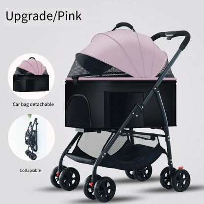 Pet Strollers, 3in1 Lightweight, Foldable, Specifically Designed for Walking Dogs. Medium-sized Small Dogs and Cats