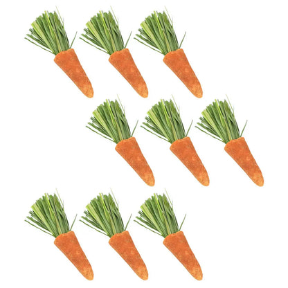 18Pcs Natural Carrot Shaped Chewing Sticks for Small Pets Dental Care. Fun Treats for Hamster, Rabbit Molar Grinding