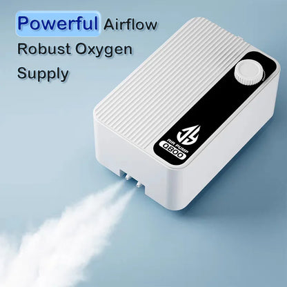 Silent Aquarium Oxygen Air Pump with Check Valve. Double Outlet Large Oxygenator. Aquarium Air Compressor. Aerator 220v