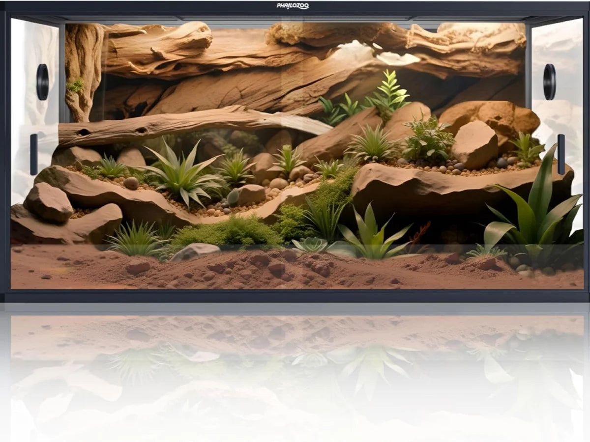 120 Gallon Mesh Top Enclosures with Sliding Door Top Screen Ventilation 48x24x24In Suitable for Ball Python & Gecko Lizard