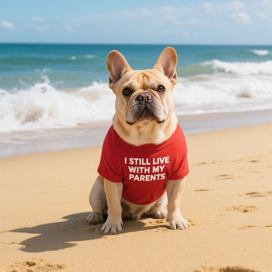 Printed Dog Shirts for Small/Medium Dogs, Cotton Breathable Pet Apparel. Puppy Shirt for Spring and Summer. French Bulldog Clothes