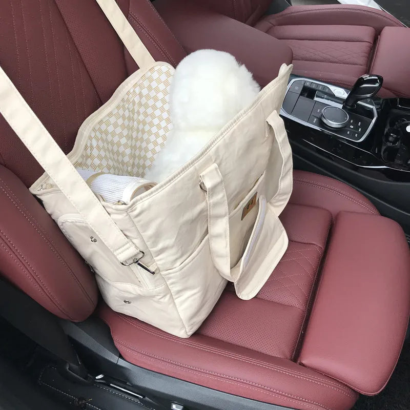 Small Dog Sling Carrier- Handheld shoulder bag. Car Seat Safe, Travel Dog Carrier Bag, Portable Carrier Bag