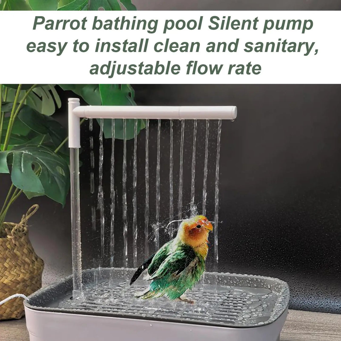 Automatic Pet Birds/ Parrots Bath. Circulating Water Bathtub. USB Electric Parakeet Bathtub/ Shower Fountain