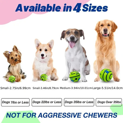 Funny Interactive Giggle Ball - Balls for Dog IQ Training, Pet Interactive Toy, Stimulating Play, Mental Stimulation, and Exercise