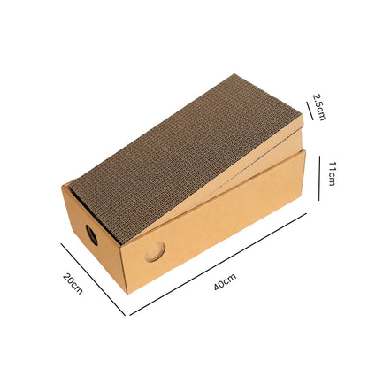 4 Pack 1 Cat Scratching Post Cardboard Box for Indoor Cats, Cat Scratching Mat for Cats & Kittens