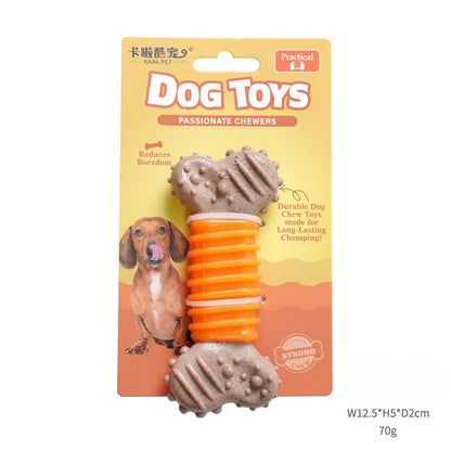 Pet Chew Toy for Entertainment. Bone-Shaped Chew Stick. Durable for Biting, Suitable for Small, Medium and Large Dogs.