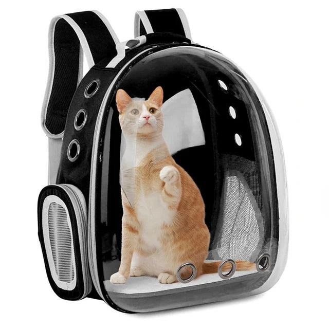 Pet Cat Carrying Bag. Pet Backpacks. Breathable, Portable & Transparent Backpack for Cats and  Puppies Transport .Carrier Space Capsule Bags