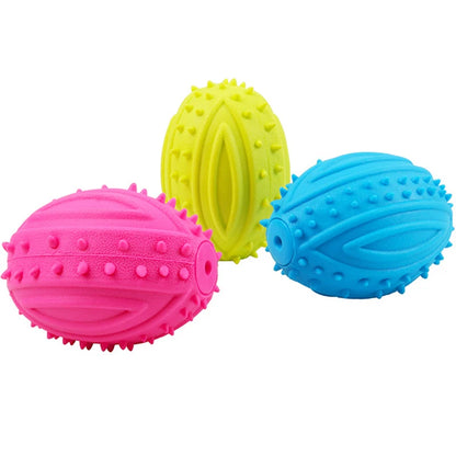 Small Dog Treats. Rugby Puppy. Interactive Toy Ball. Cat Toy or Large Dog Chew. Toy Tooth Cleaning Bite Ball