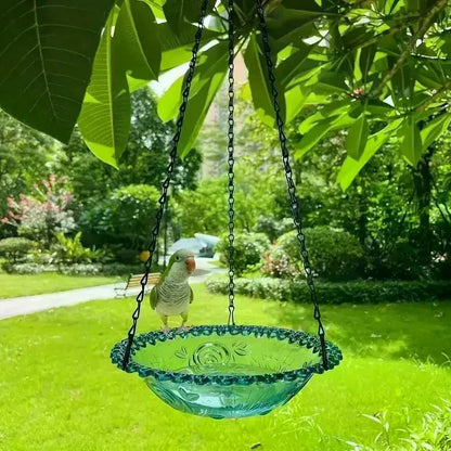 New Bird Flower Shaped Hanging Bird Feeder/Birdbath For Garden, Yard, Farm.