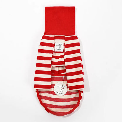 Pet Casual Red Striped Clothing. New Italian Greyhound Spring Summer Dog Clothes.