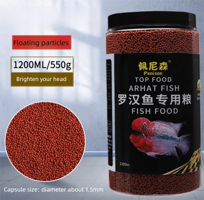 Arhat Fish Food. Adequate Amount Of Astaxanthin To Enhance Brightness. Nutritious