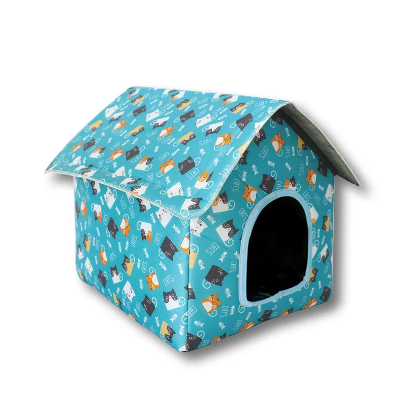 Water-resistant, Foldable and Detachable Pet House. Ideal for Cats/Dogs in Outdoor Environments.