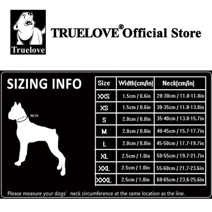 Truelove Pet Dog Collar Nylon Adjustable Webbing Padded, Reflective, Durable, Heavy Duty