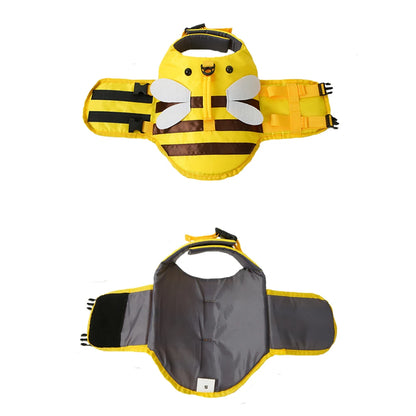 Dog Life Jacket for Swimming, Boating. Pet Safety Floatation Vest/Life Preserver with Rescue Handle For Cats and Small or Medium Dogs