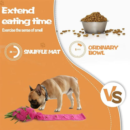 Dog Snuffle Mat. Toy Hide Treats Puzzle Game for Dogs. Slow Feeder Foraging Mat. Machine Washable, Interactive, Enrichment Pet Toy