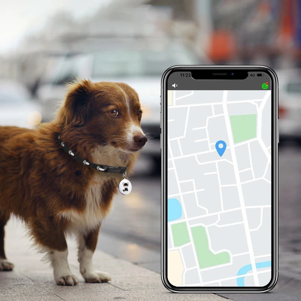 Pet Anti-Lost GPS Tracker. Bluetooth, Waterproof, Smart Locator For Cats/Dogs. Long Distance, Real-Time Tracking For Android IOS