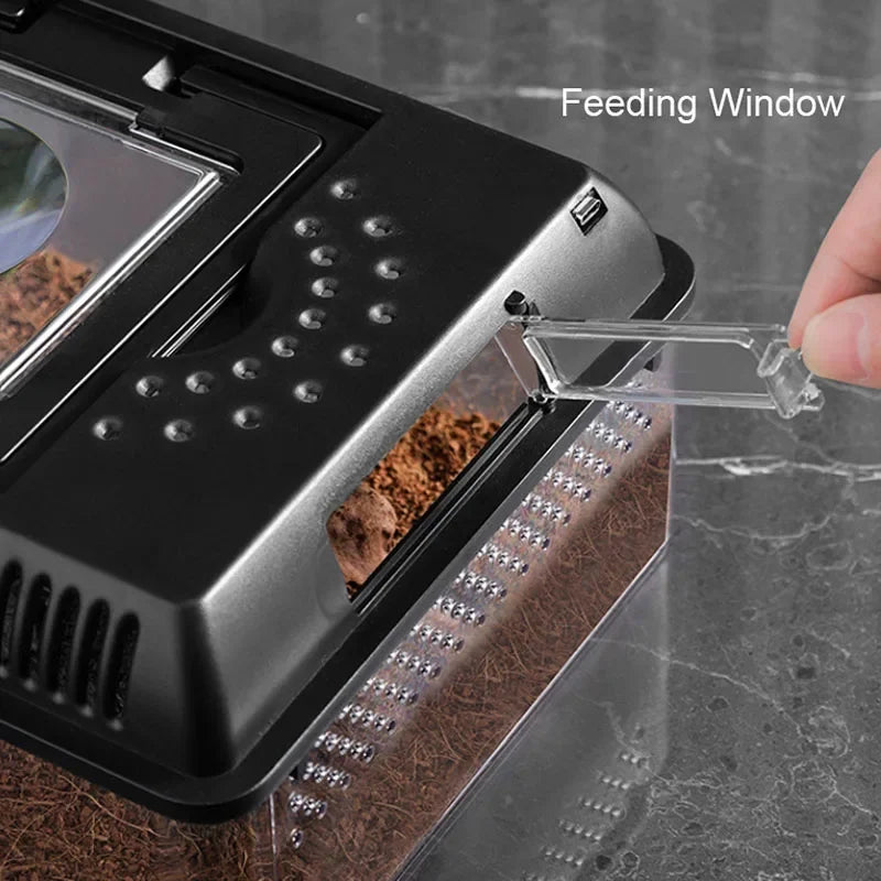Outdoor Reptile Pet Breeding Box. Crawling Pet Feeding Box. Lizard, Silkworm, Scorpion, Beetles. Insect Box Pet House, Acrylic Cage