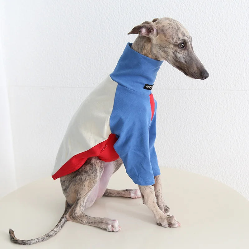 Autumn, Winter, Warm, Soft Dog Clothes. High Collar Greyhound 2 Legged Fleece Sweaters Long Sleeve Pet Shirts